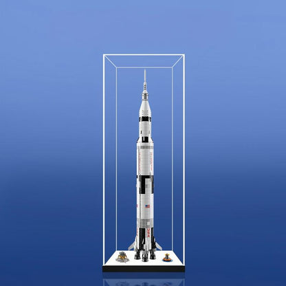LEGO 21309 NASA Apollo Saturn V, LEGO 92176 Rocket Mirror Acryl-Vitrine - Staubdichte Ausstellungsvitrine