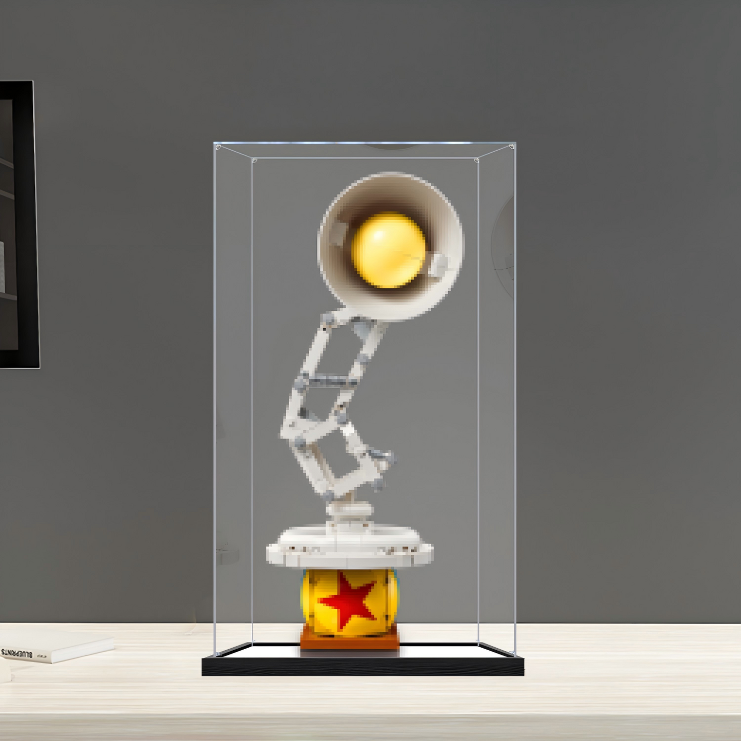Acrylic Display Case for LEGO 21357 LEGO Ideas Model, with Themed Printed Background & Dustproof Box