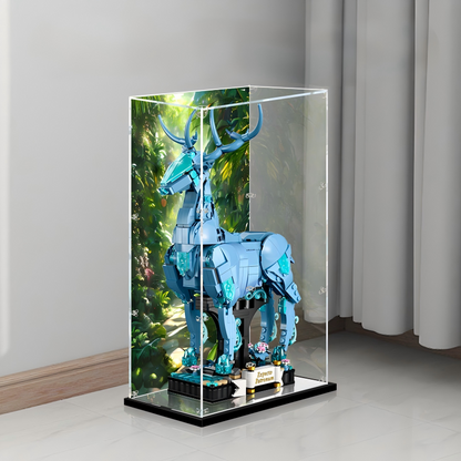 LEGO 76414 Mirror Acrylic Display Case with Ring Light & UV-Printed Background - Dustproof Showcase