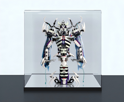 Acrylic Display Case for LEGO 80028 The Bone Demon, with Themed Printed Background & Dustproof Box