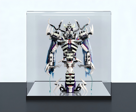 Acrylic Display Case for LEGO 80028 The Bone Demon, with Themed Printed Background & Dustproof Box