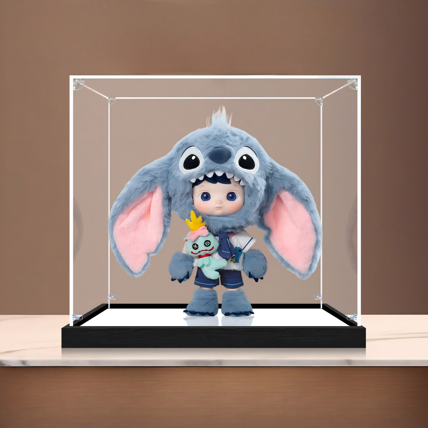 Suitable for Pop Mart Hacipupu Display Case – Showcase with UV-Printed Background & Mirror Base