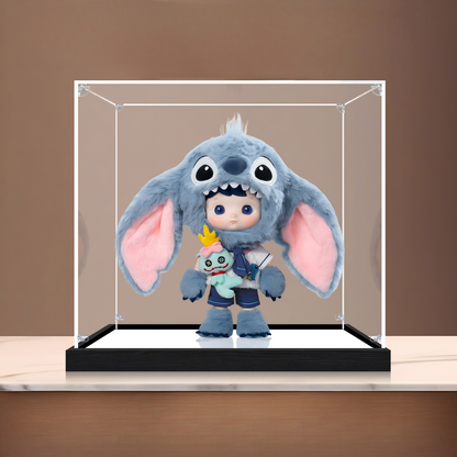 Suitable for Pop Mart Hacipupu Display Case – Showcase with UV-Printed Background & Mirror Base