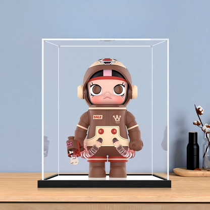 Suitable for Pop Mart Mega Space Molly x Chip 'n Dale Display Case – Showcase with UV-Printed Background & Mirror Base