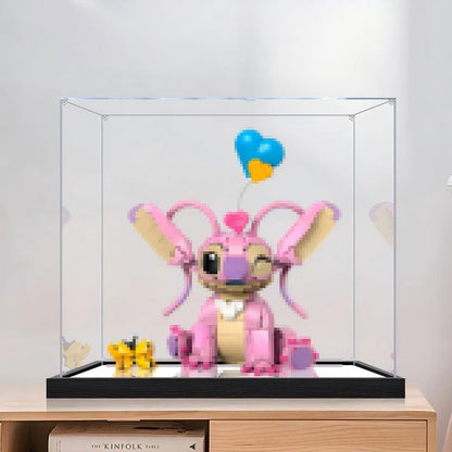 LEGO 43257 Angel Spejl Akryl Display Case med Ringlys & UV-trykt Baggrund - Støvtæt Udstillingsmontre
