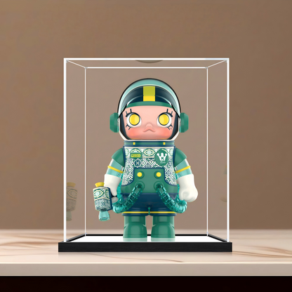 Suitable for Pop Mart Display Case – Showcase with UV-Printed Background & Mirror Base