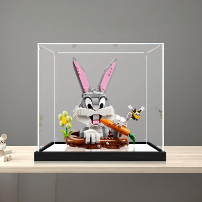 LEGO 40920 Bugs Bunny Mirror Acrylic Display Case with Ring Light & UV-Printed Background - Dustproof Showcase