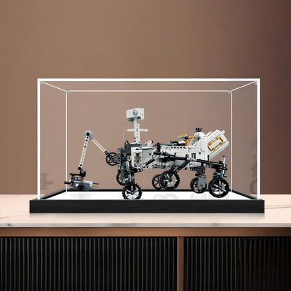 LEGO 42158 NASA Mars Rover Perseverance Mirror Akryl Udstillingsæske med Ringlys & UV-trykt Baggrund - Støvtæt Showcase