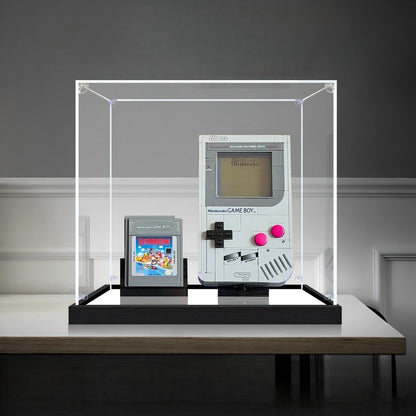 LEGO 72046 Game Boy Vetrina Acrilica a Specchio con Luce ad Anello e Sfondo Stampato UV - Espositore Antipolvere