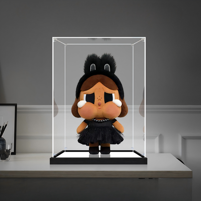Suitable for Pop Mart Crybaby Stage Series Display Case – Showcase with UV-Printed Background & Mirror Base