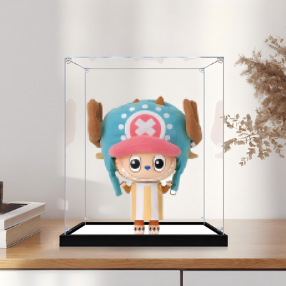 Suitable for Pop Mart One Piece Chopper Display Case – Showcase with UV-Printed Background & Mirror Base