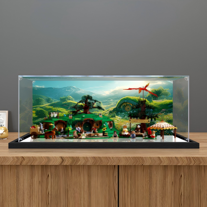 Acrylic Display Case for LEGO 10354, with Themed Printed Background & Dustproof Box