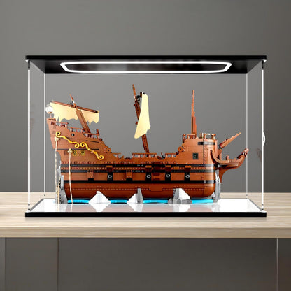 LEGO 21363 The Goonies Mirror Acrylic Display Case with Ring Light & UV-Printed Background - Dustproof Showcase