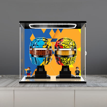 LEGO 43023 Mirror Acrylic Display Case with Ring Light & UV-Printed Background - Dustproof Showcase