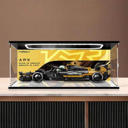 LEGO 77252 Mirror Acrylic Display Case with Ring Light & UV-Printed Background - Dustproof Showcase