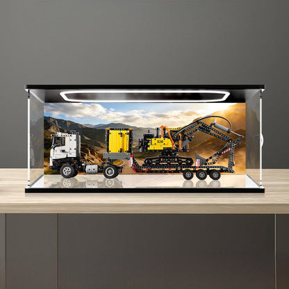 LEGO 42175 Mirror Acrylic Display Case with Ring Light & UV-Printed Background - Dustproof Showcase