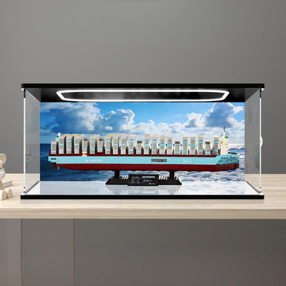 LEGO 40955 Mirror Acrylic Display Case with Ring Light & UV-Printed Background - Dustproof Showcase