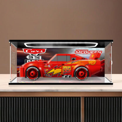 LEGO 77255 Mirror Acrylic Display Case with Ring Light & UV-Printed Background - Dustproof Showcase