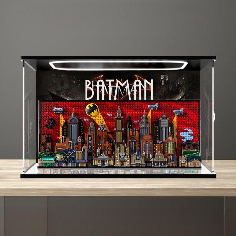 LEGO 76271 Mirror Acrylic Display Case with Ring Light & UV-Printed Background - Dustproof Showcase