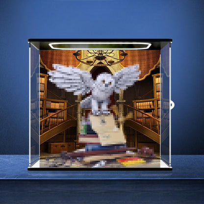 LEGO 76391 Mirror Acrylic Display Case with Ring Light & UV-Printed Background - Dustproof Showcase