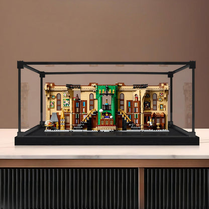 LEGO 76478 Harry Potter Book Nook: Dumbledore's Office Mirror Acrylic Display Case with Ring Light & UV-Printed Background - Dustproof Showcase