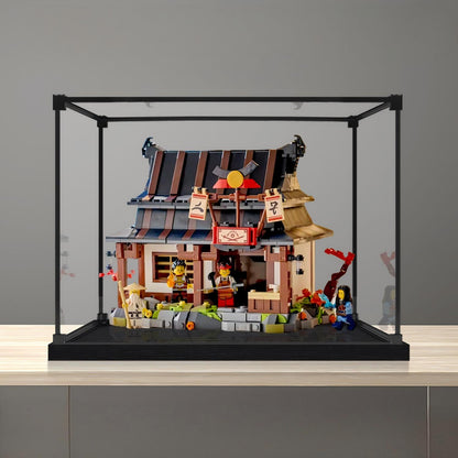 LEGO 71858 四つの武器 鍛冶屋 ミラーアクリルディスプレイケース リングライト＆UVプリント背景付き - 防塵ショーケース