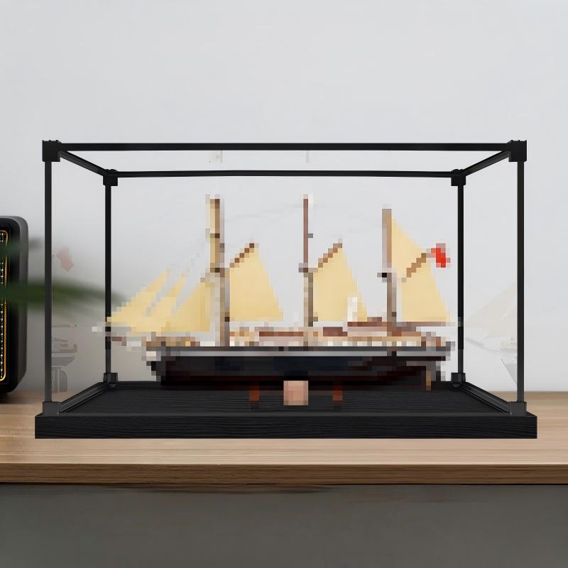 LEGO 10335 The Endurance Caixa de Exibição Acrílica com Luz de Anel e Fundo Impresso em UV - Vitrine à Prova de Poeira