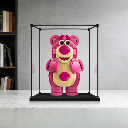 LEGO 43306 Lotso Mirror Acrylic Display Case with Ring Light & UV-Printed Background - Dustproof Showcase