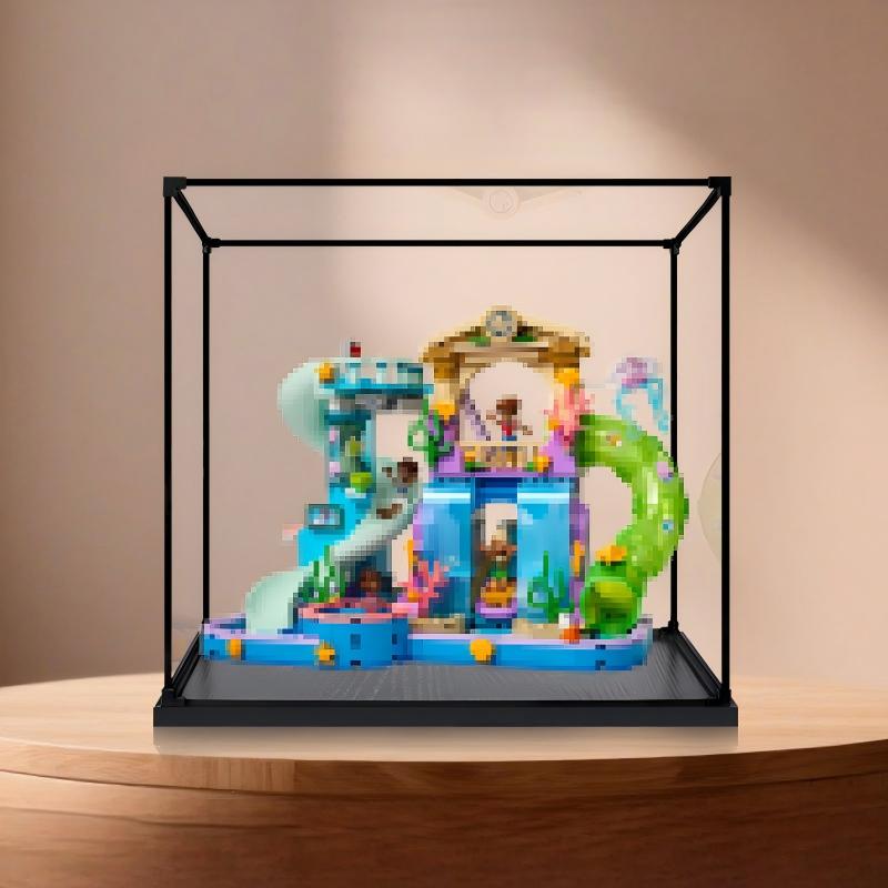 LEGO 42630 Heartlake City Water Park Caixa de Exibição Acrílica com Anel de Luz e Fundo UV - Vitrine à Prova de Poeira