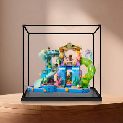 LEGO 42630 Heartlake City Water Park Caixa de Exibição Acrílica com Anel de Luz e Fundo UV - Vitrine à Prova de Poeira