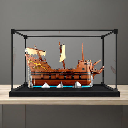 LEGO 21363 The Goonies Mirror Acrylic Display Case with Ring Light & UV-Printed Background - Dustproof Showcase