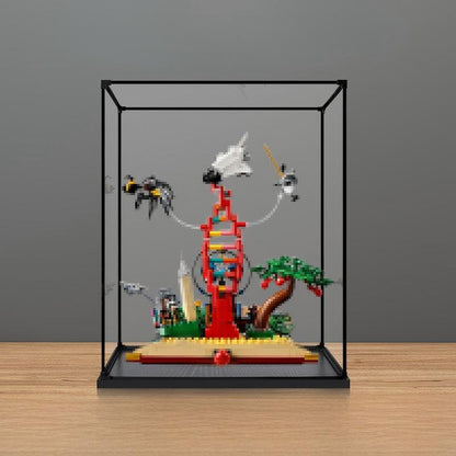 LEGO 21355 Die Evolution der STEM Spiegel-Acryl-Vitrine mit UV-bedrucktem Themenhintergrund - Staubdichte Präsentationsvitrine