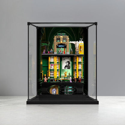 LEGO 76476 حقيبة عرض مرآة أكريليك فاخرة لإصدار وزارة السحر مع إضاءة حلقية وخلفية مطبوعة بالأشعة فوق البنفسجية - صندوق عرض مقاوم للغبار