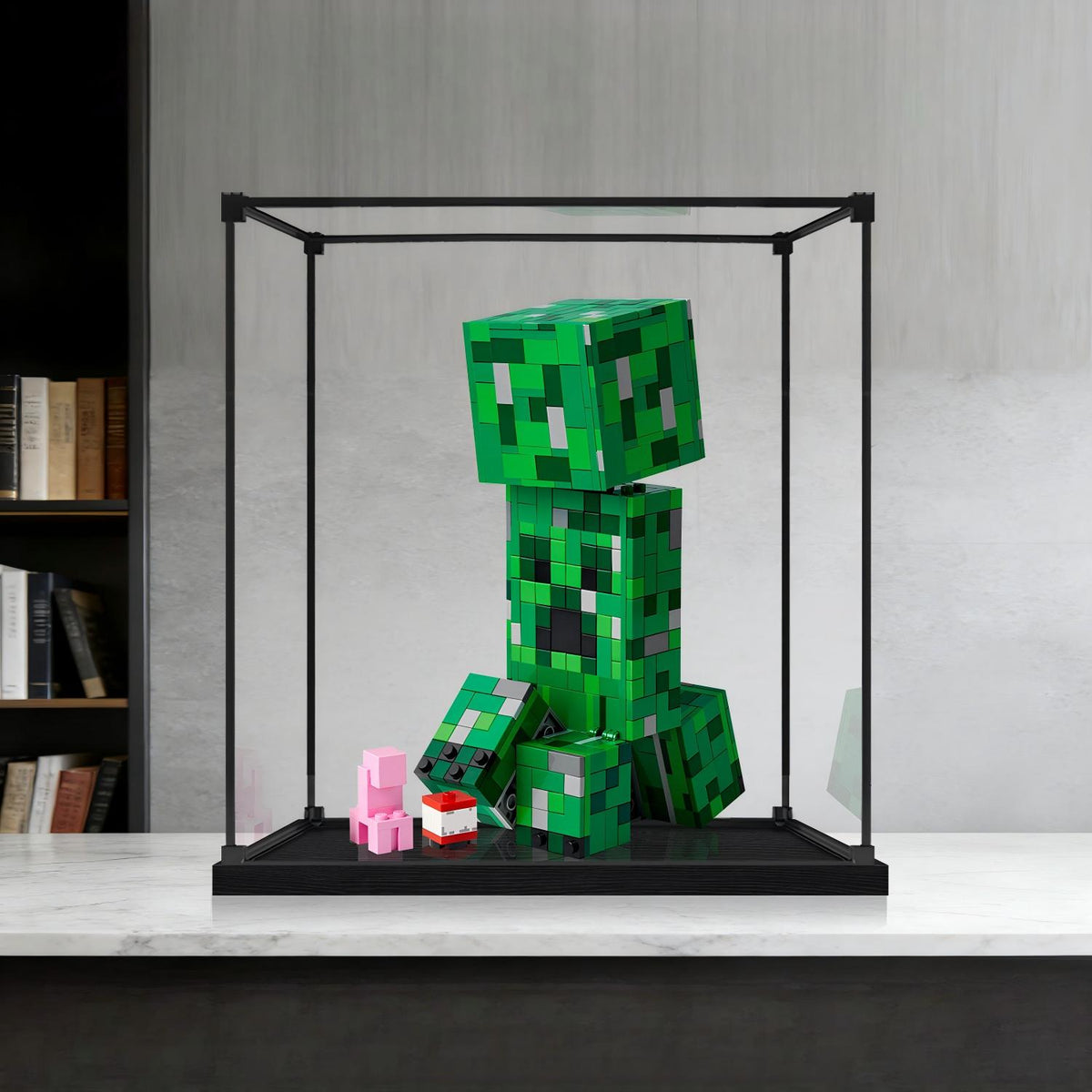 LEGO 21276 The Creeper Mirror Display Case with Alloy Frame and Ring Light