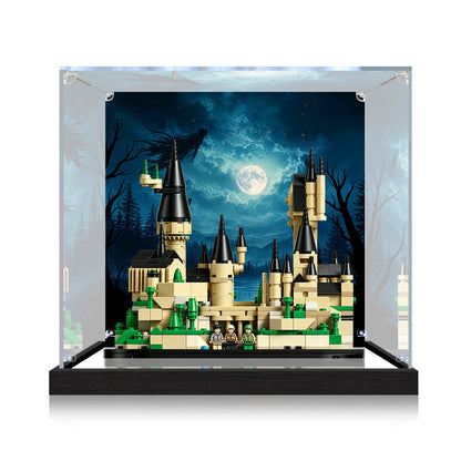 LEGO 40975 Mini Hogwarts Castle Mirror Display Case with UV-Printed Themed Background