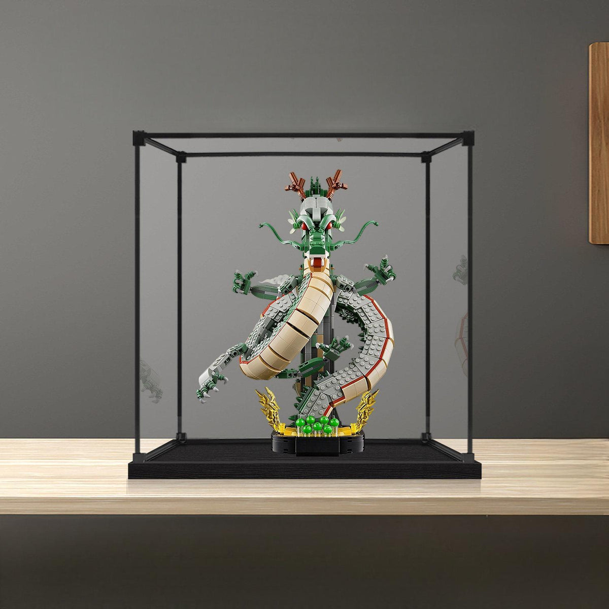 LEGO 11390 Dragon Ball: Shenron & Goku spejludstillingskasse med legeringsramme og ringlys