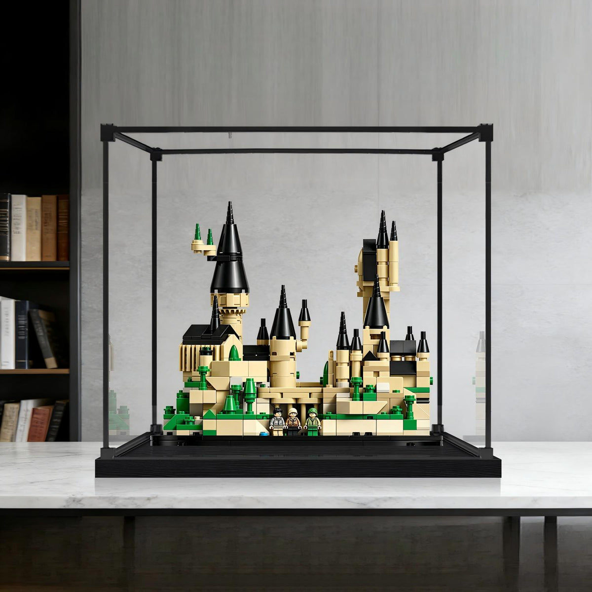 LEGO 40975 Mini Hogwarts Castle Mirror Display Case with Alloy Frame and Ring Light