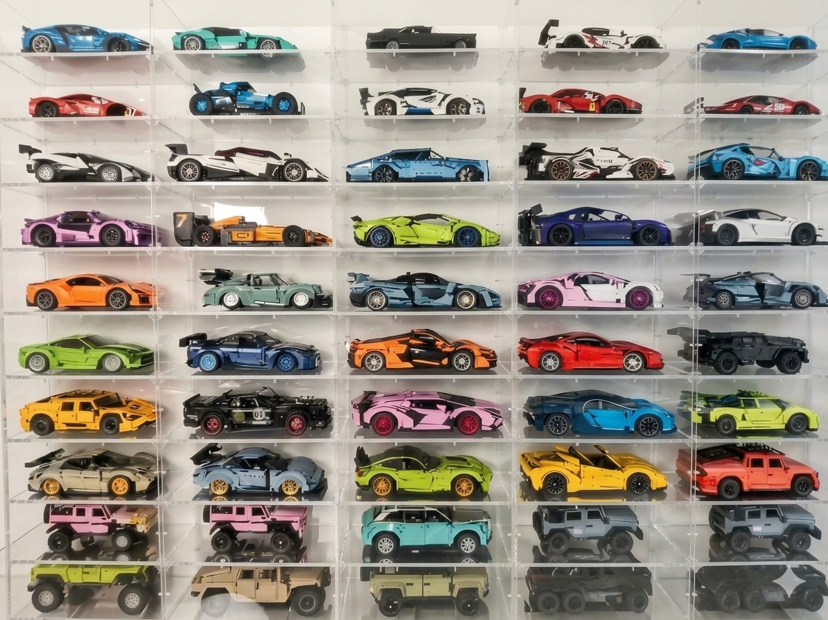 Scoparius® Modular Clear Acrylic Display Case - Dustproof Cube for Collectibles (Multiple Sizes)